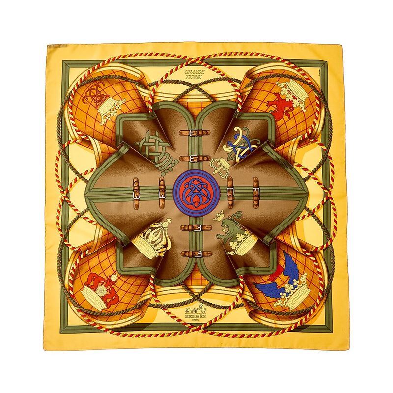 Herms Grande Tenue Henri D'origny Silk Scarf (Authentic Pre-Loved)